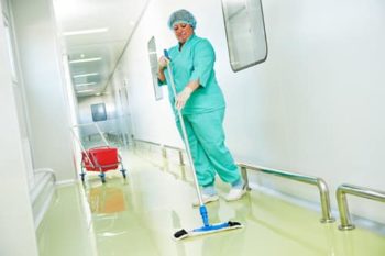 health care cleaning floor